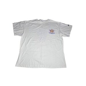 Vintage Hard Rock Cafe Los Angeles XL White Graphic Guitar City Skyline T-Shirt